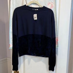 NWT Chloe & Katie Navy Crew Neck Top